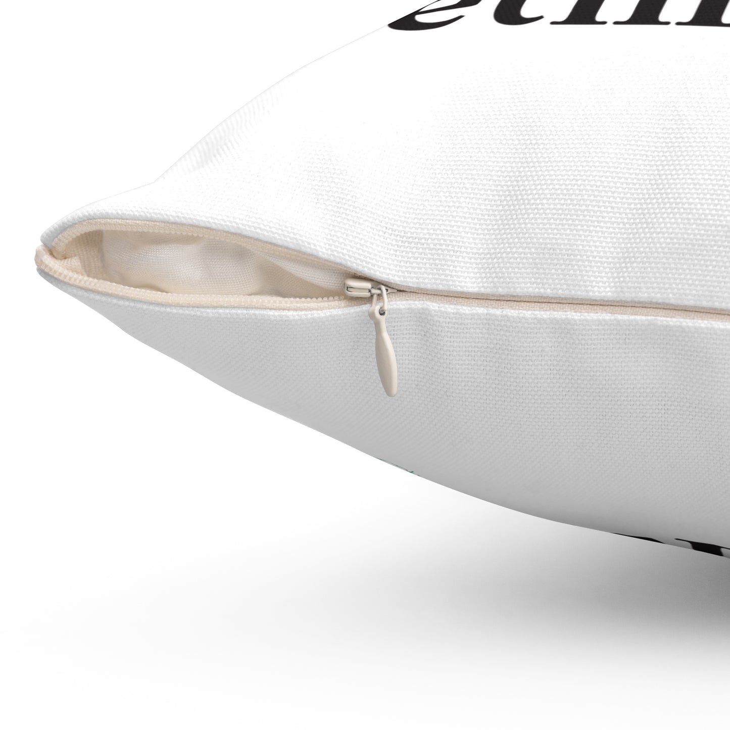 I Clover Bethlehem Spun Polyester Square Pillow