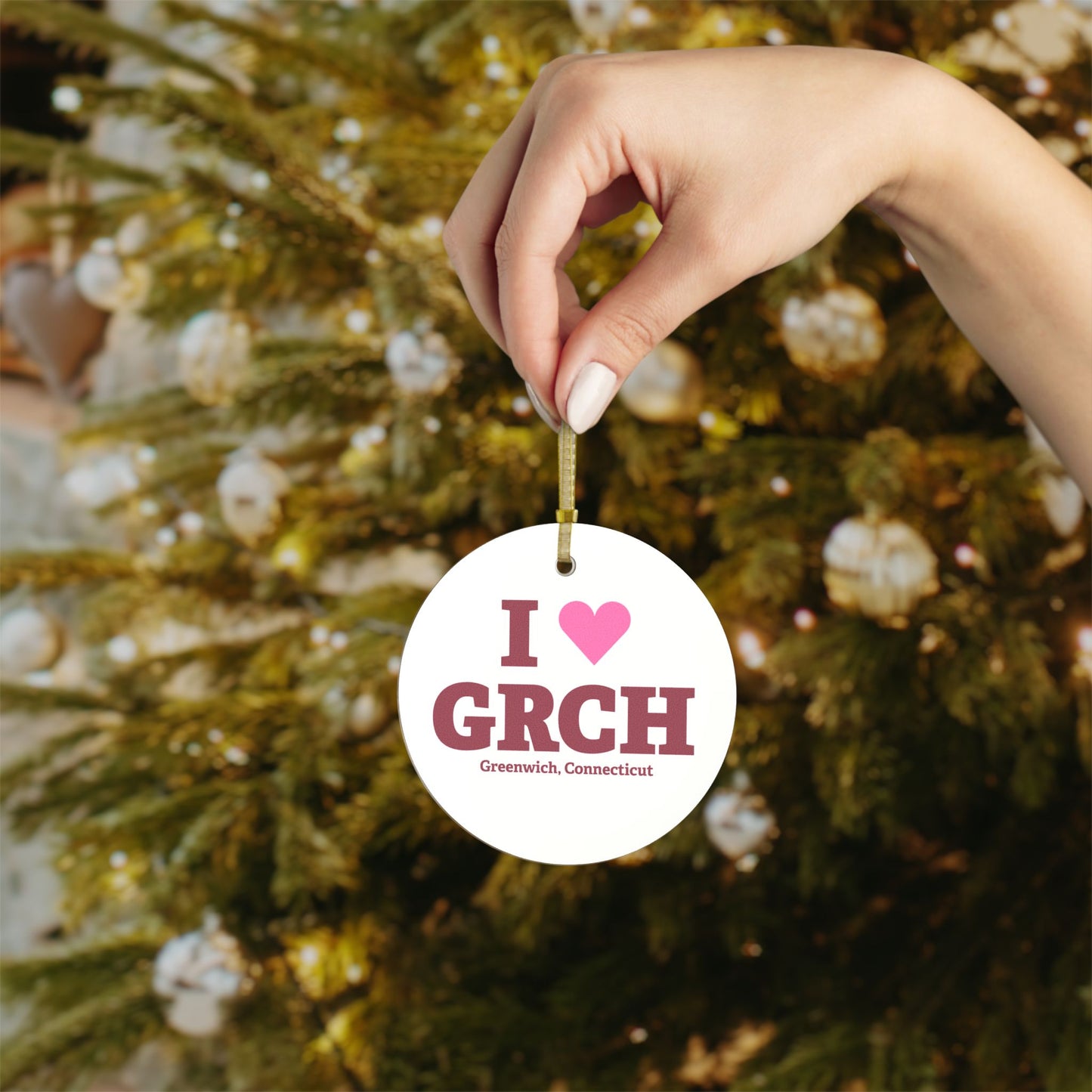 I Heart GRCH Glass Ornaments