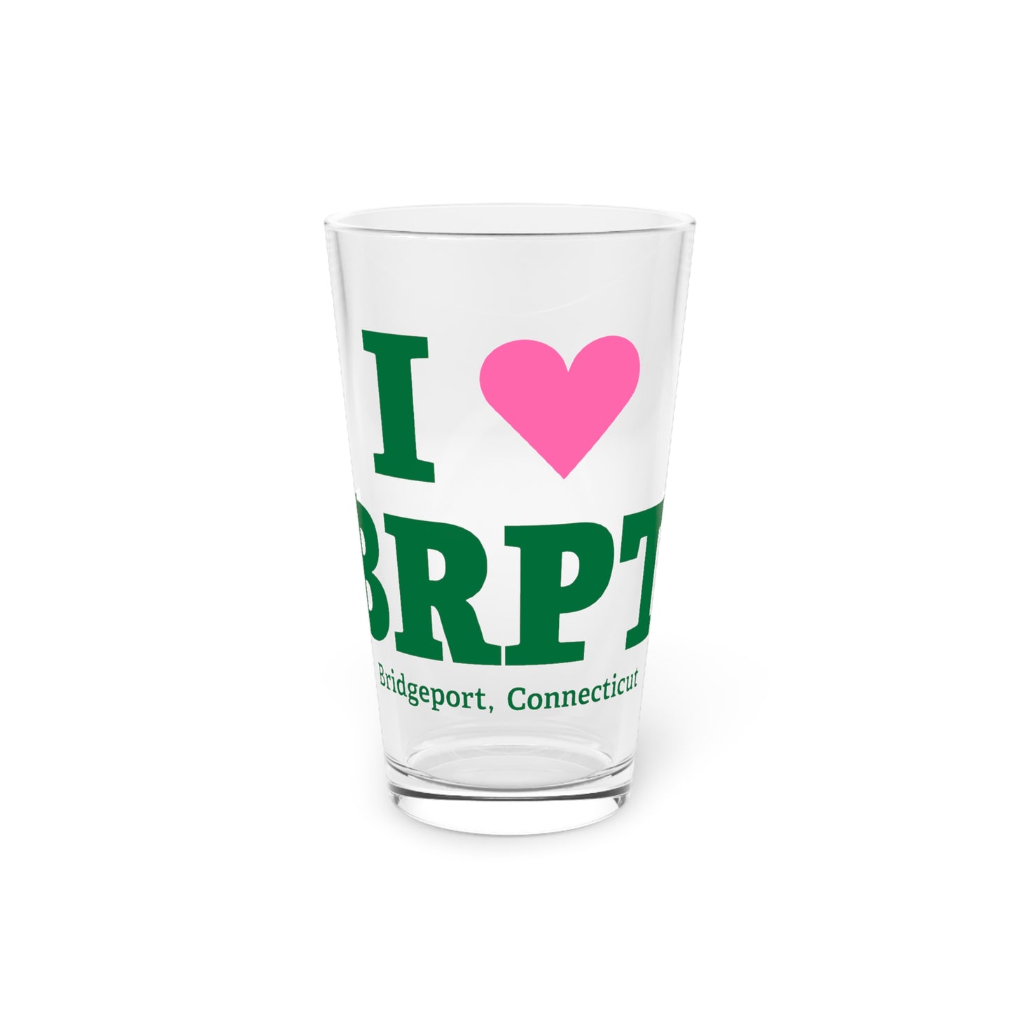 I Heart BRPT Pint Glass, 16oz