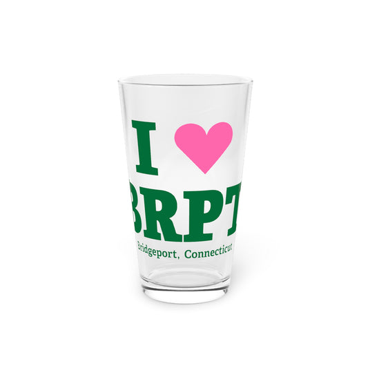 I Heart BRPT Pint Glass, 16oz