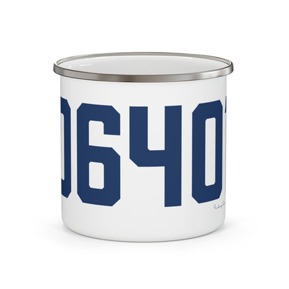 06401 Ansonia Connecticut Zip Code Enamel Camping Mug