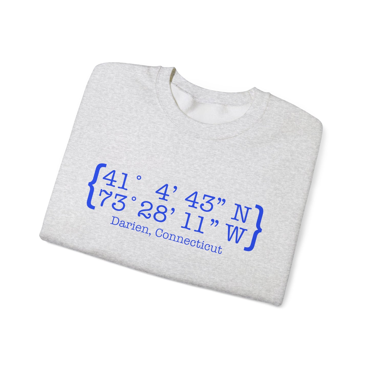 Darien Coordinates Unisex Heavy Blend™ Crewneck Sweatshirt