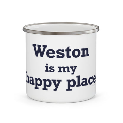 Weston Is My Happy Place Enamel Camping Mug