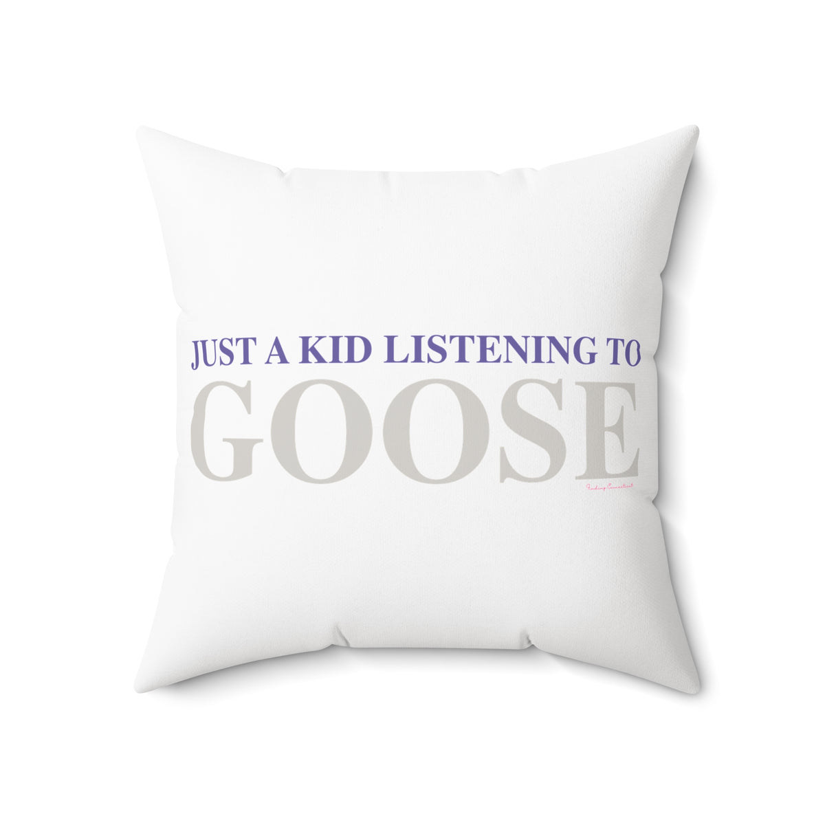 Just a kid listening to Goose - Grey & Purple Polyester Square Pillow