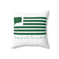 Ridgefield Connecticut St. Patrick's Day Flag Spun Polyester Square Pillow