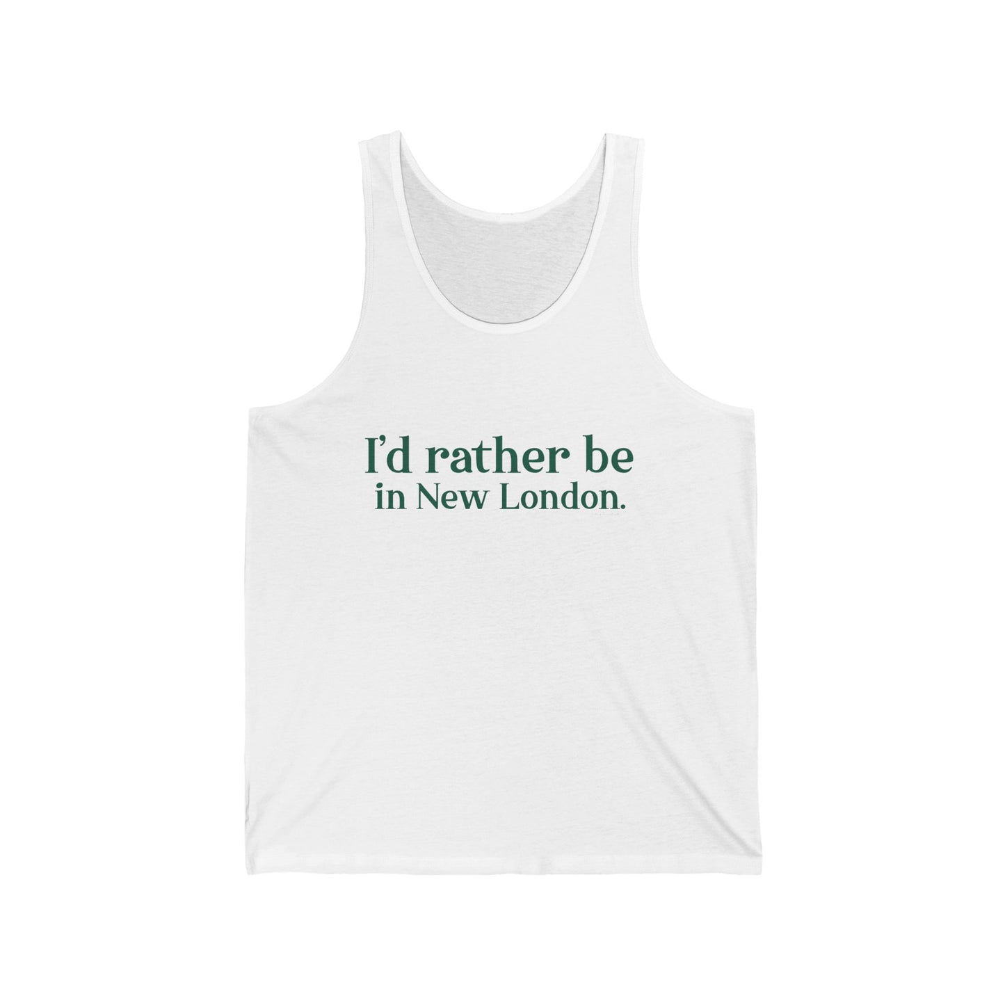 I'd rather be in New London. Unisex Jersey Tank