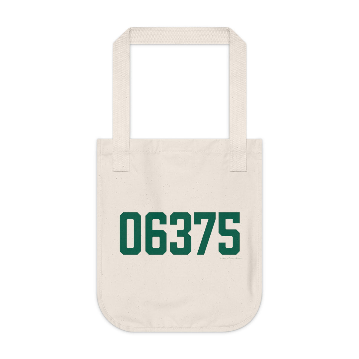 06375 New London Connecticut Zip Code Organic Canvas Tote Bag
