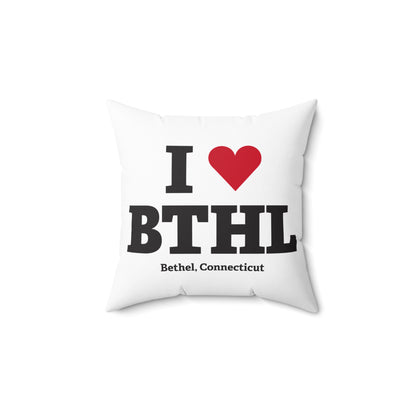 I Heart BTHL Spun Polyester Square Pillow