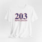 203 New Canaan Red White & Blue  Unisex Jersey Short Sleeve T-Shirt