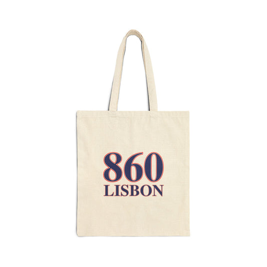 860 Lisbon Red, White & Blue Cotton Canvas Tote Bag