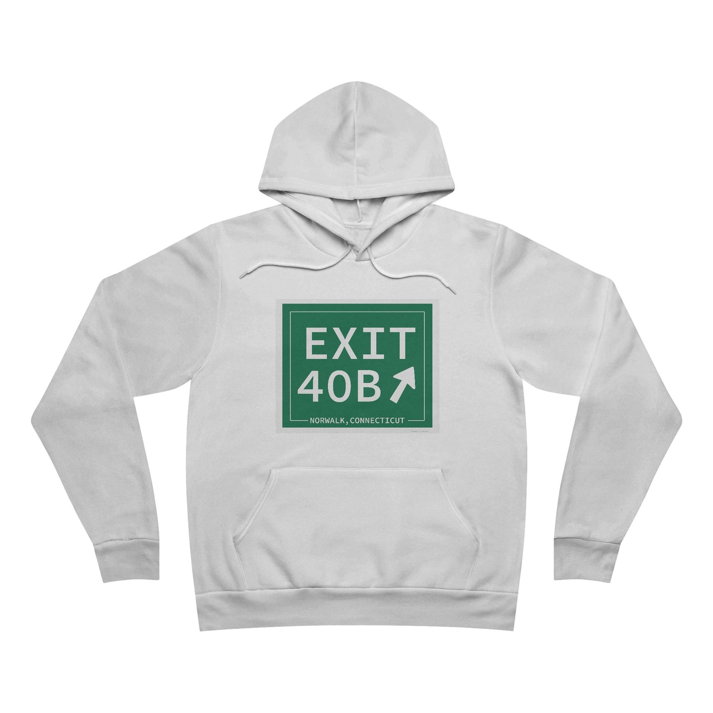 Vintage Exit 40B Merritt Parkway Sign Unisex Sponge Fleece Pullover Hoodie