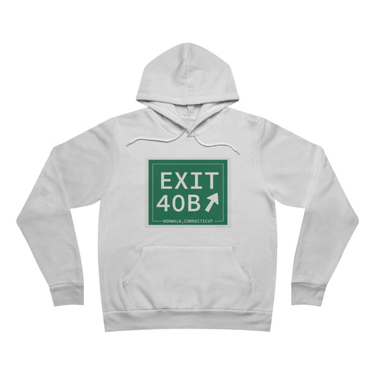 Vintage Exit 40B Merritt Parkway Sign Unisex Sponge Fleece Pullover Hoodie
