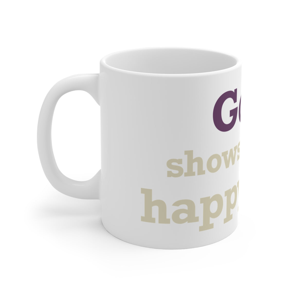 Goose Shows Are My Happy Place - Cream & Purple Mug 11oz