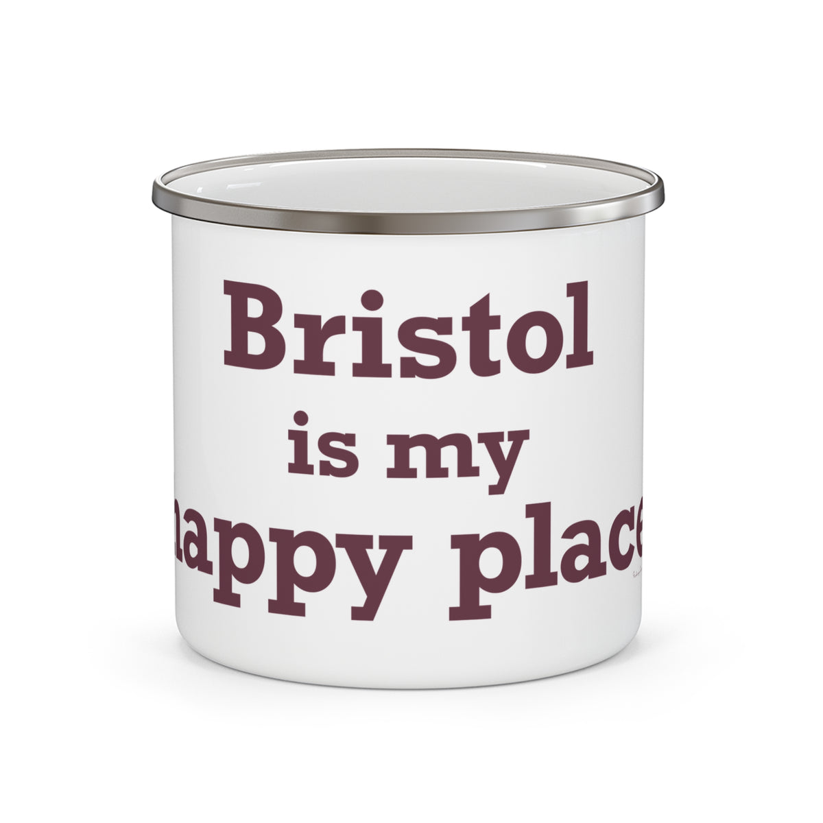 Bristol is My Happy Place Enamel Camping Mug