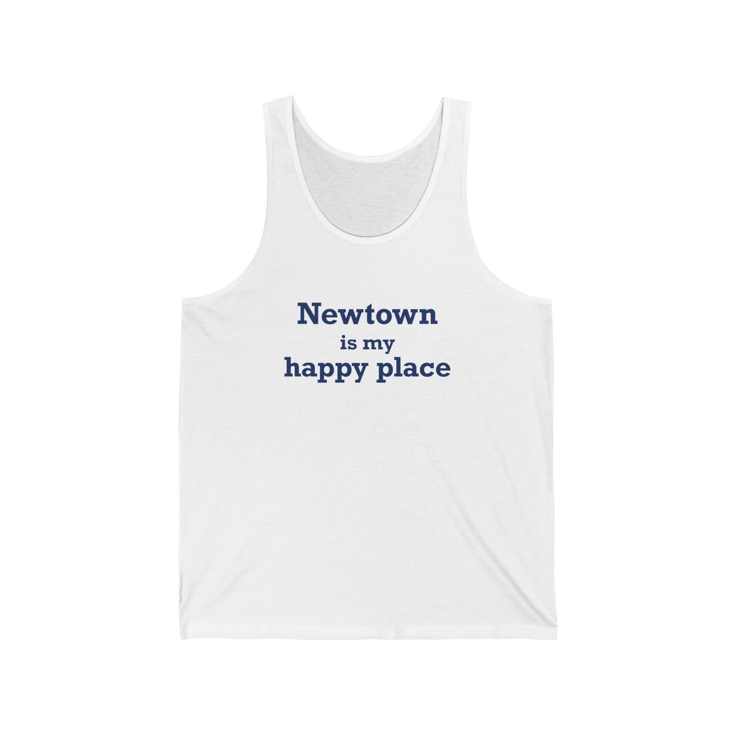 Newtown Is My Happy Place Unisex Jersey Tank Top