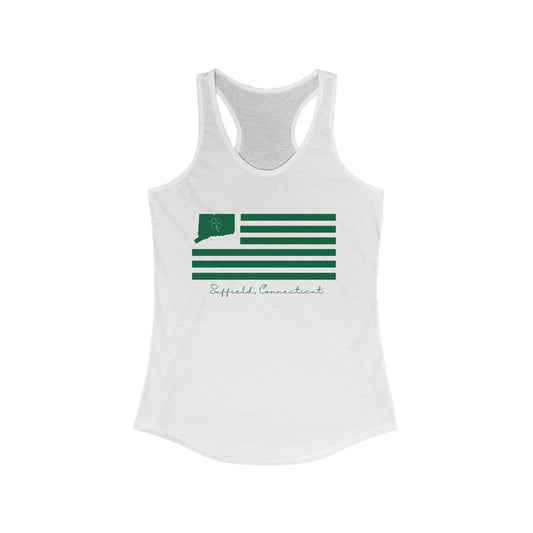 Suffield Connecticut St. Patrick’s Day Flag Women's Ideal Racerback Tank Top