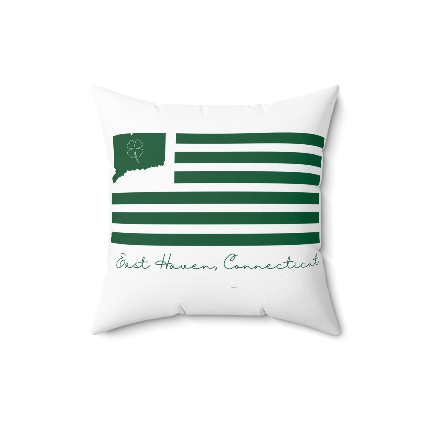 East Haven Connecticut St. Patrick’s Day Flag Spun Polyester Square Pillow