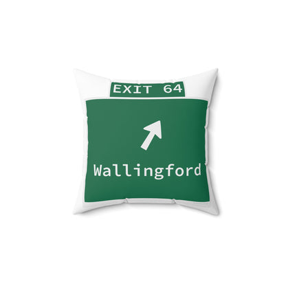 Vintage WCP Exit 64 Sign Spun Polyester Square Pillow