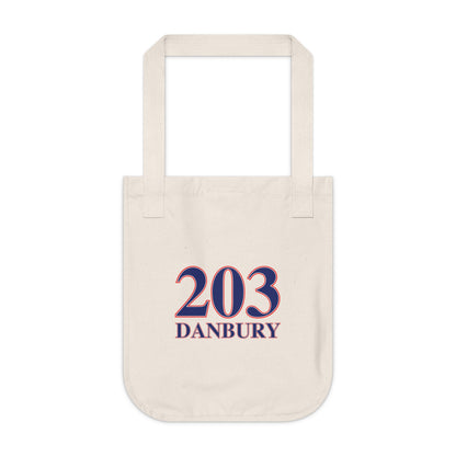 203 Danbury Red White & Blue Organic Canvas Tote Bag