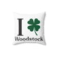 I Clover Woodstock Spun Polyester Square Pillow
