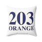 203 Orange Polyester Square Pillow