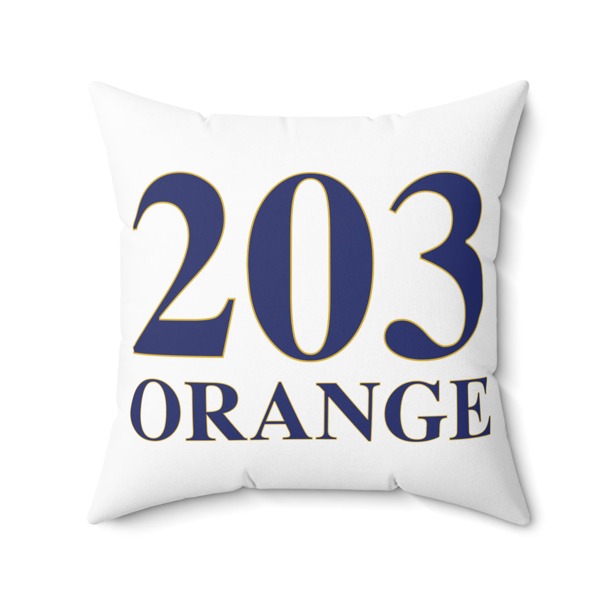 203 Orange Polyester Square Pillow
