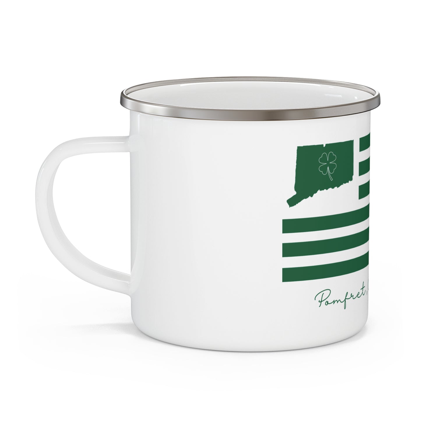 Pomfret Connecticut St. Patrick’s Day Flag Enamel Camping Mug