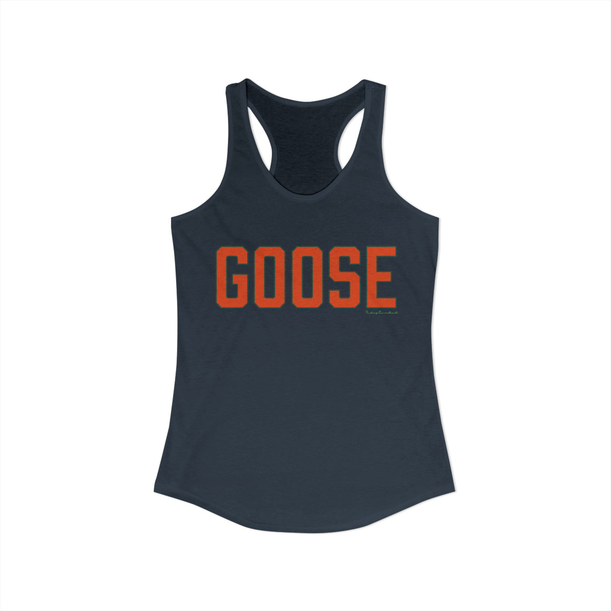 Goose Zip Code - Orange  & Green Women's Ideal Racerback Tank Top