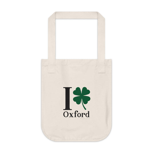 I Clover Oxford Organic Canvas Tote Bag
