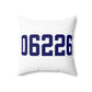 06226 Willimantic Connecticut Zip Code Spun Polyester Square Pillow