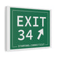 Vintage Exit 34 Merritt Parkway Sign Matte Canvas, Stretched, 1.25"