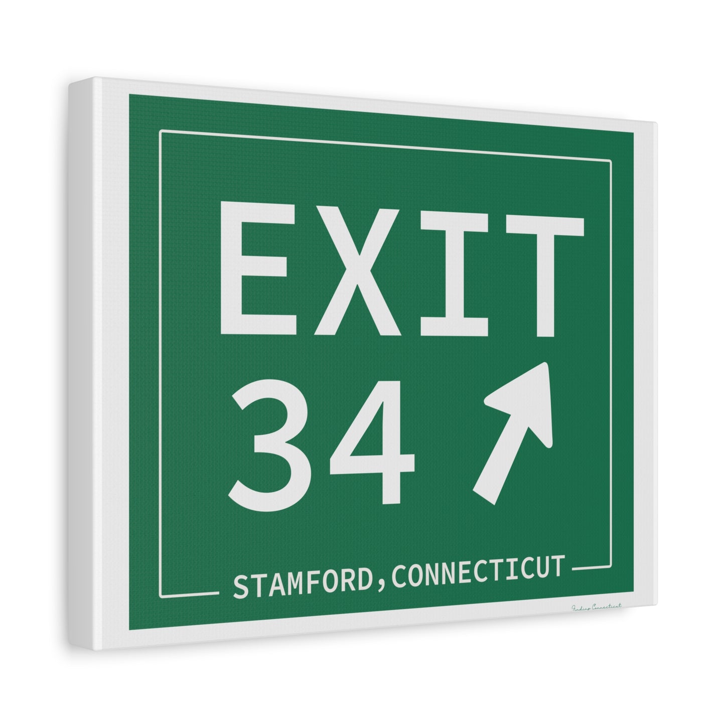 Vintage Exit 34 Merritt Parkway Sign Matte Canvas, Stretched, 1.25"