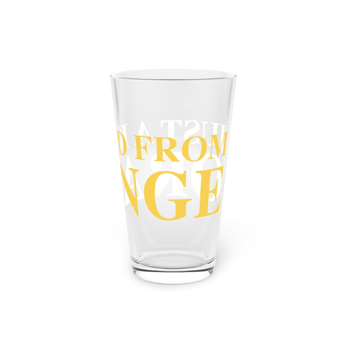 Just a kid from Orange Pint Glass, 16oz