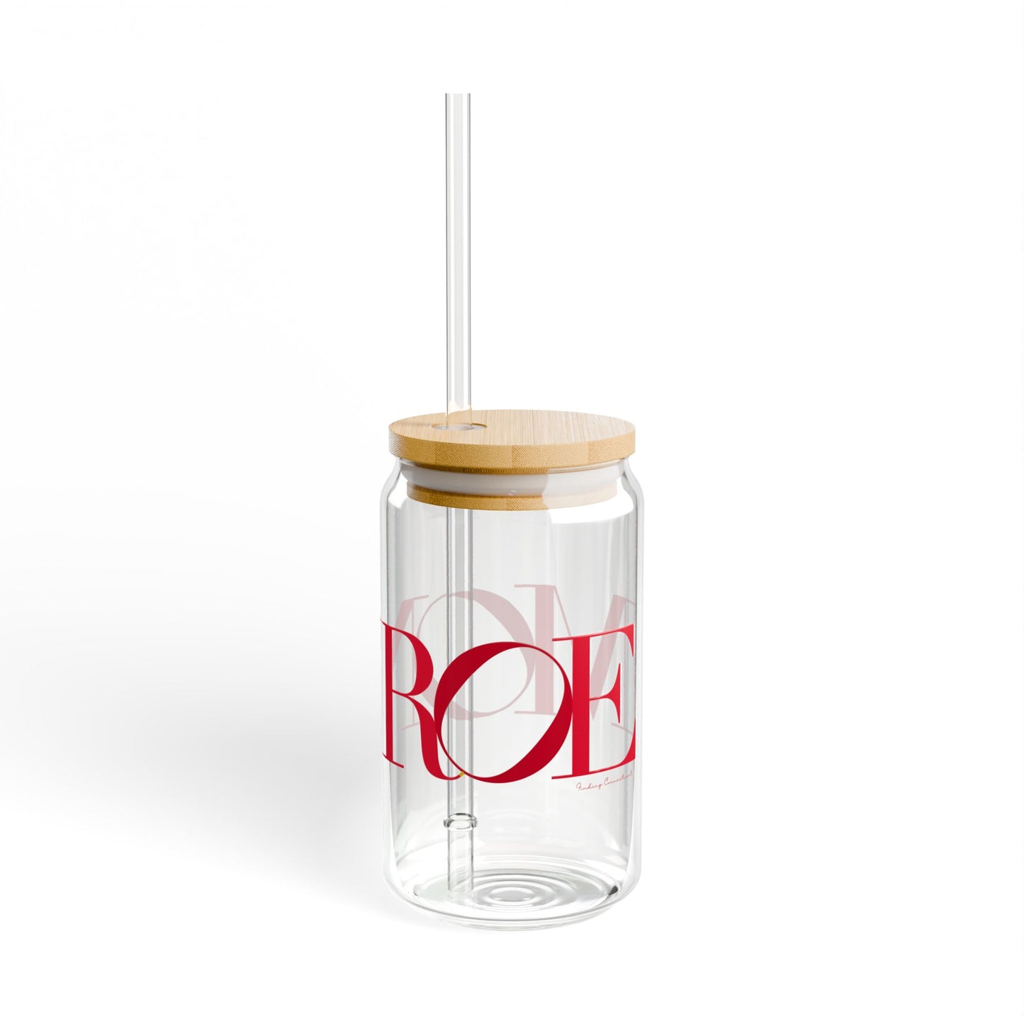 41 Tilt Monroe Glass Can with Straw and Lid, 16oz