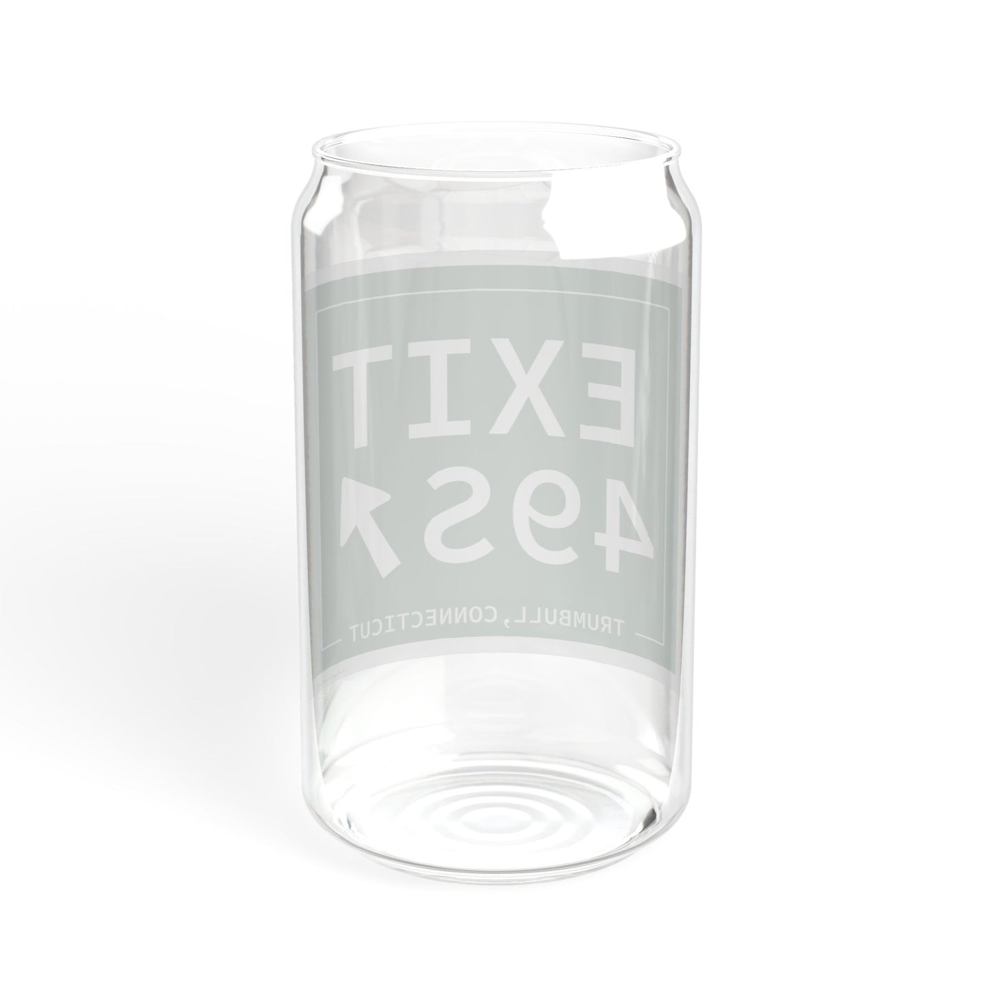 Vintage Exit 49S  Merritt Parkway Sign Sipper Glass, 16oz