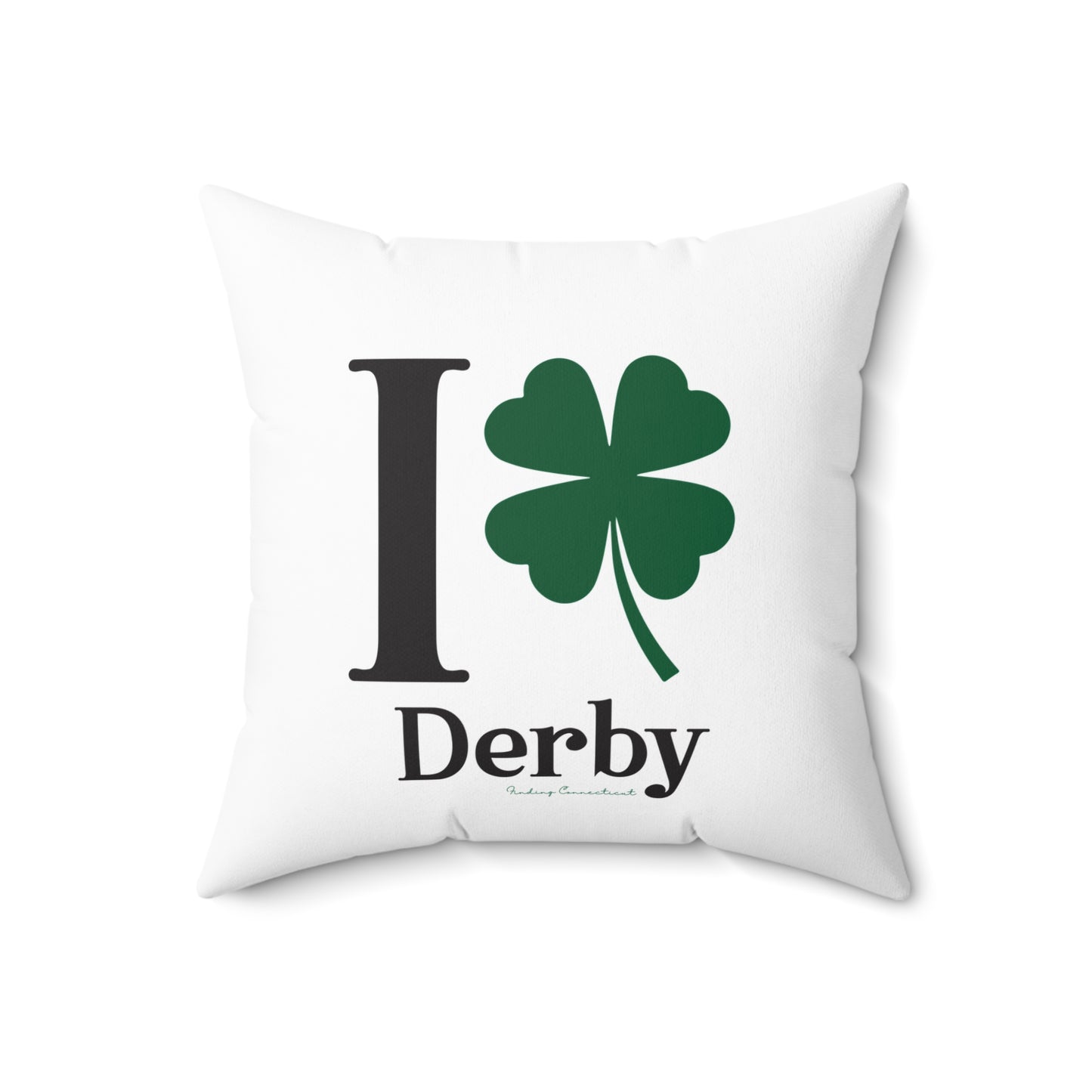 I Clover Derby Spun Polyester Square Pillow