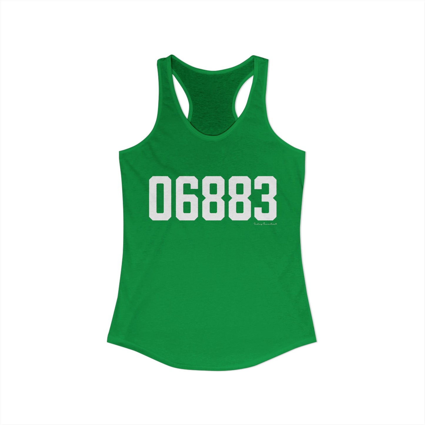 06883 Weston CT Zip Code Women's Ideal Racerback Tank Top