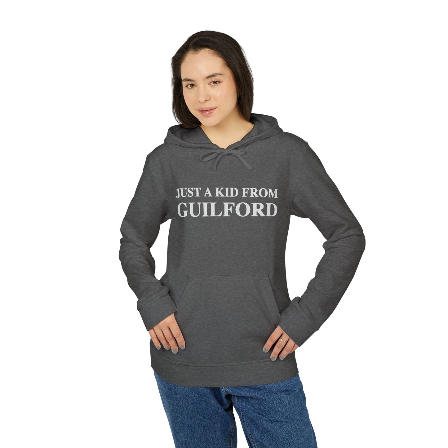Just a kid from Guilford adidas Unisex Fleece Hoodie