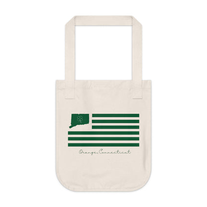 Orange Connecticut St. Patrick’s Day Flag Organic Canvas Tote Bag
