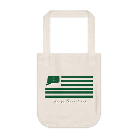Orange Connecticut St. Patrick’s Day Flag Organic Canvas Tote Bag
