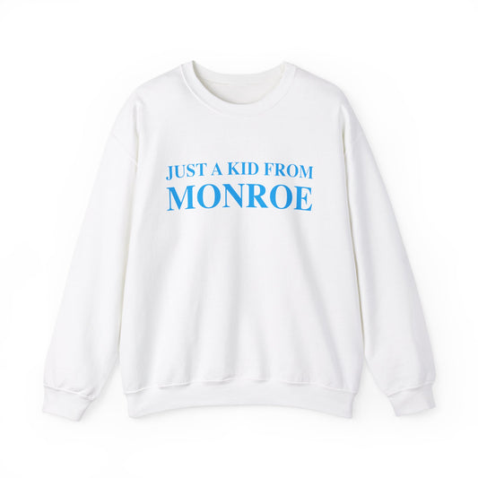 Just a kid form Monroe Unisex Heavy Blend™ Crewneck Sweatshirt