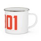 06901 Stamford Connecticut Zip Code Enamel Camping Mug