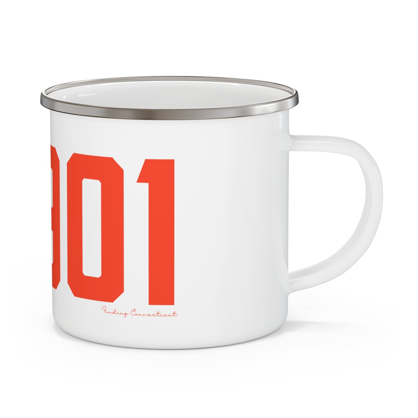 06901 Stamford Connecticut Zip Code Enamel Camping Mug