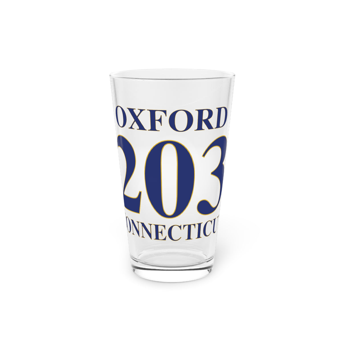 Oxford 203 Connecticut  Pint Glass, 16oz