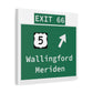 Vintage WCP Exit 66 Sign Matte Canvas, Stretched, 1.25"