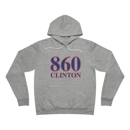 860 Clinton Red White & Blue Unisex Sponge Fleece Pullover Hoodie