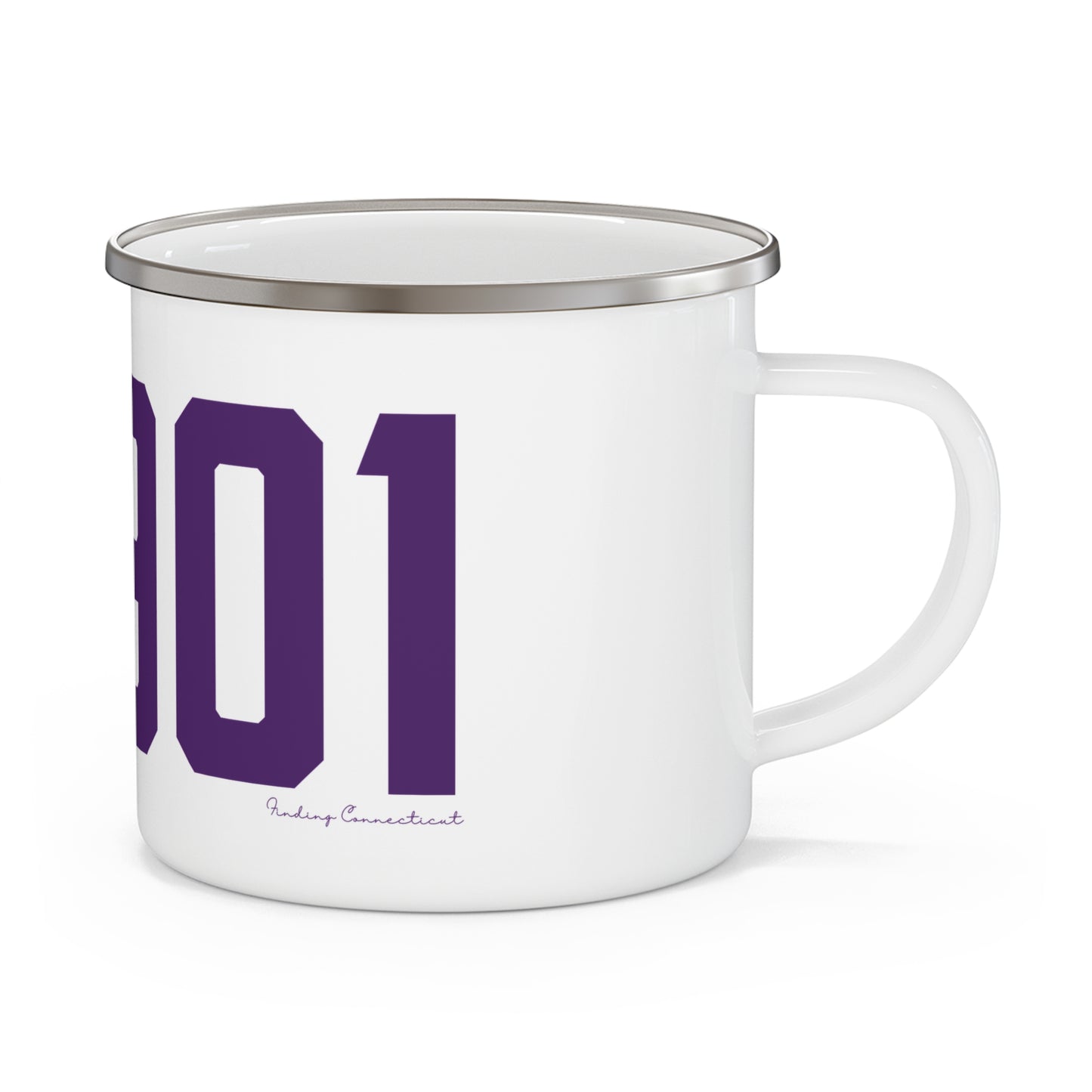 06901 Stamford Connecticut Zip Code Enamel Camping Mug