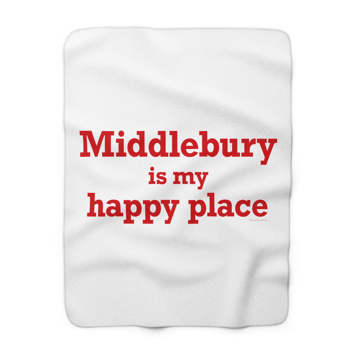 Middlebury is My Happy Place Sherpa Fleece Blanket