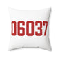 06037 Berlin Connecticut Zip Code Polyester Square Pillow