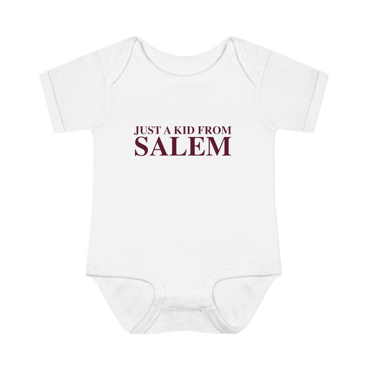Just a kid from Salem Infant Baby Rib Bodysuit
